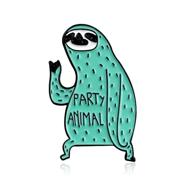 3/$25 Sloth “Party Animal” Pin - Picture 1 of 7